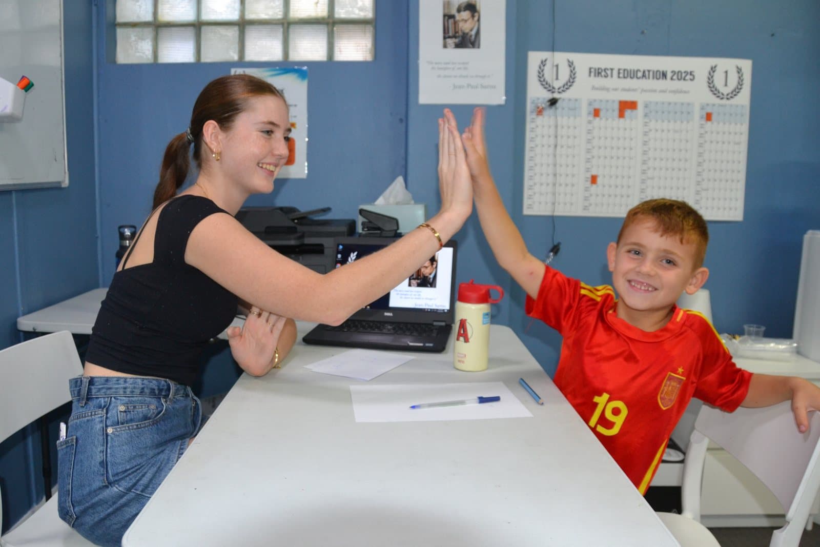 Tutors and Year 1 students at a First Education centre
