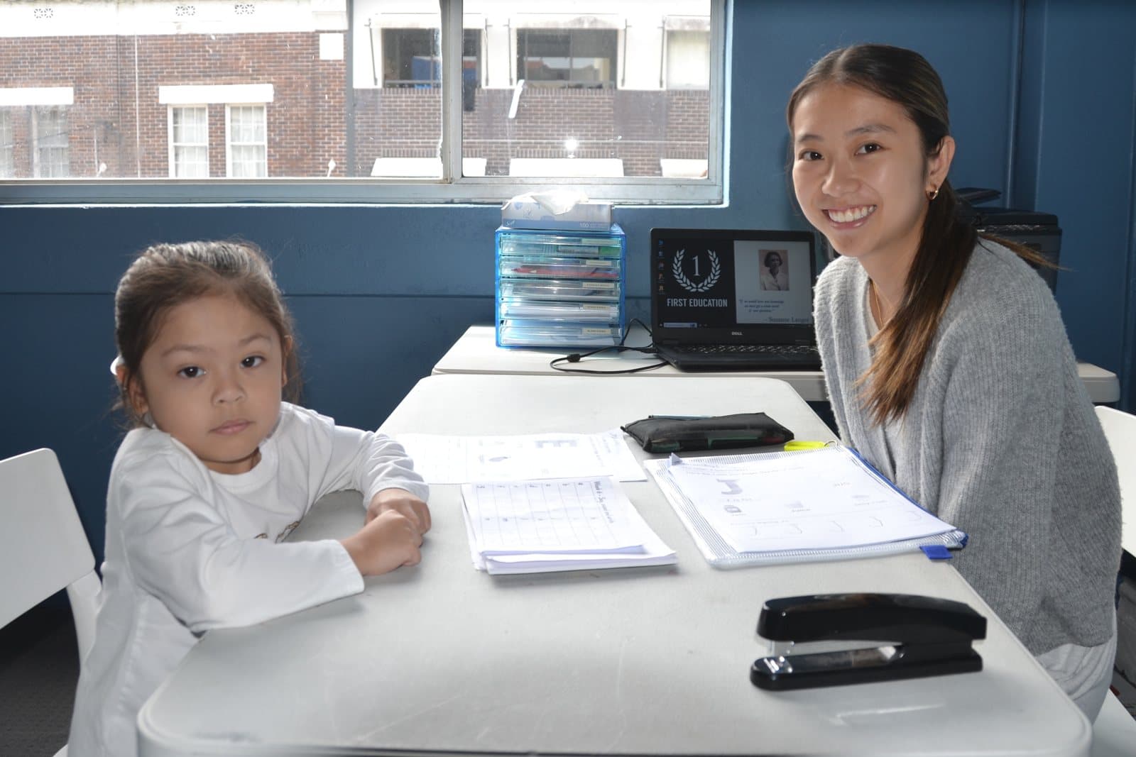 Tutors and Year 1 students at a First Education centre