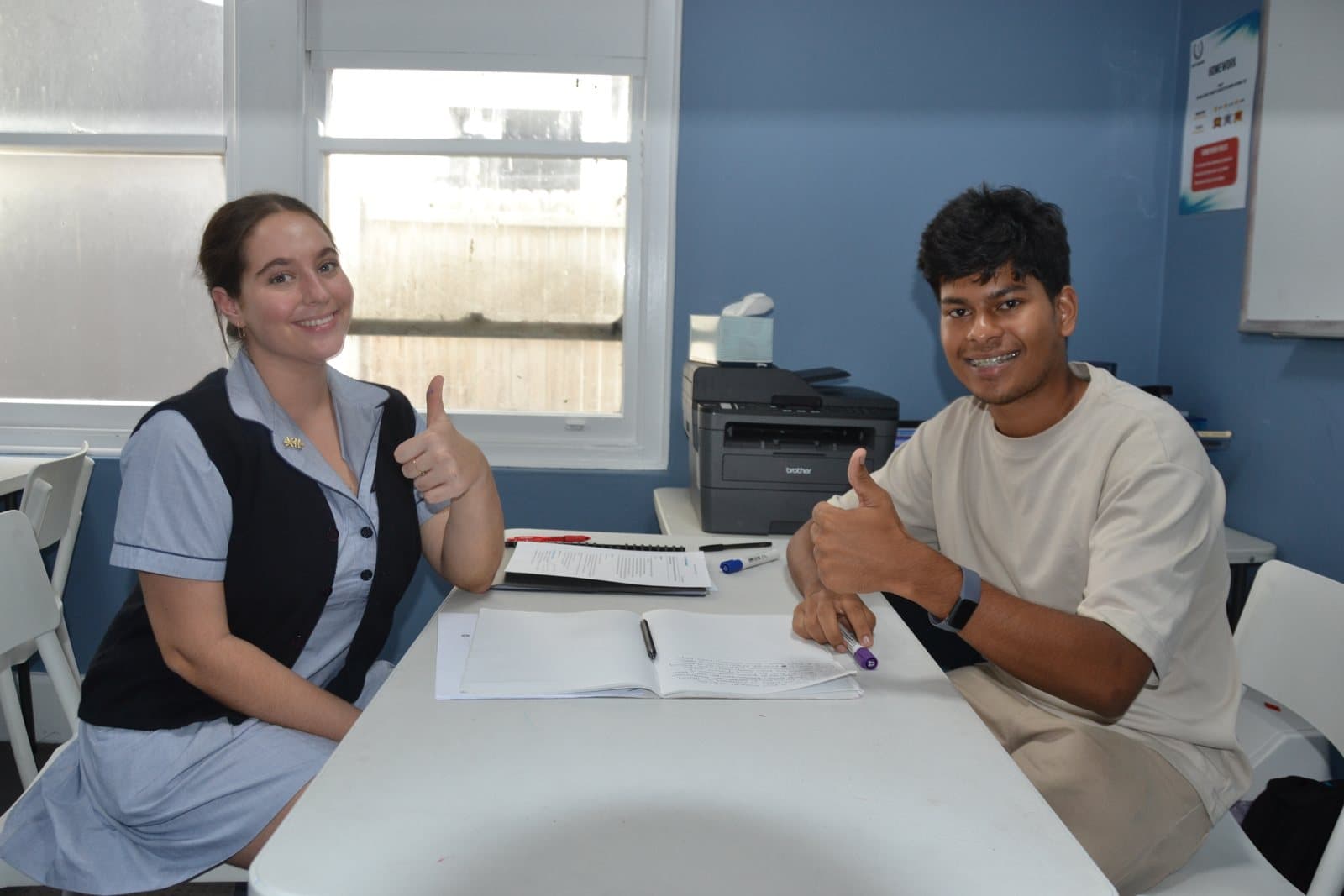 Tutors and Year 10 students at a First Education centre