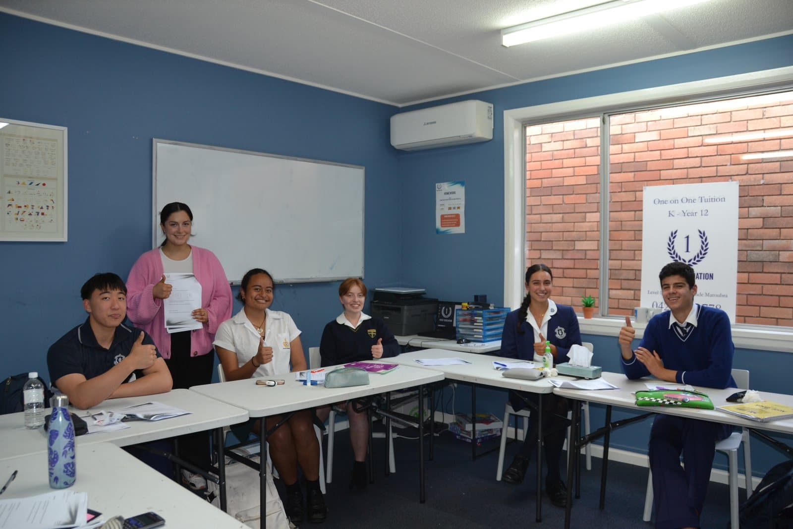 Tutors and HSC students at a First Education centre
