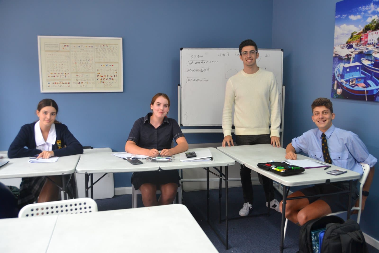 Tutors and HSC students at a First Education centre