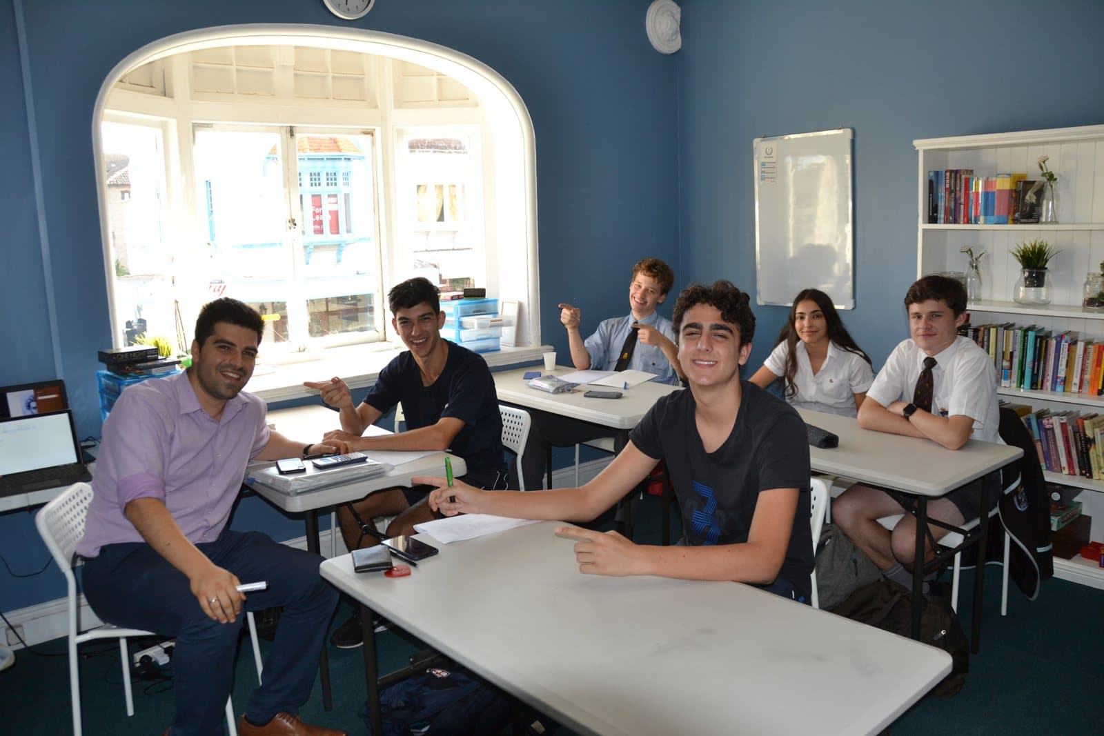 Tutors and HSC students at a First Education centre