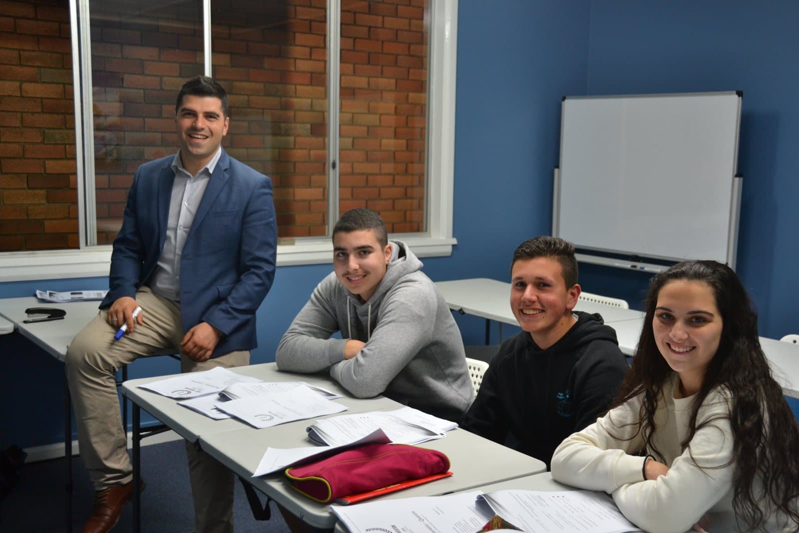 Tutors and HSC students at a First Education centre
