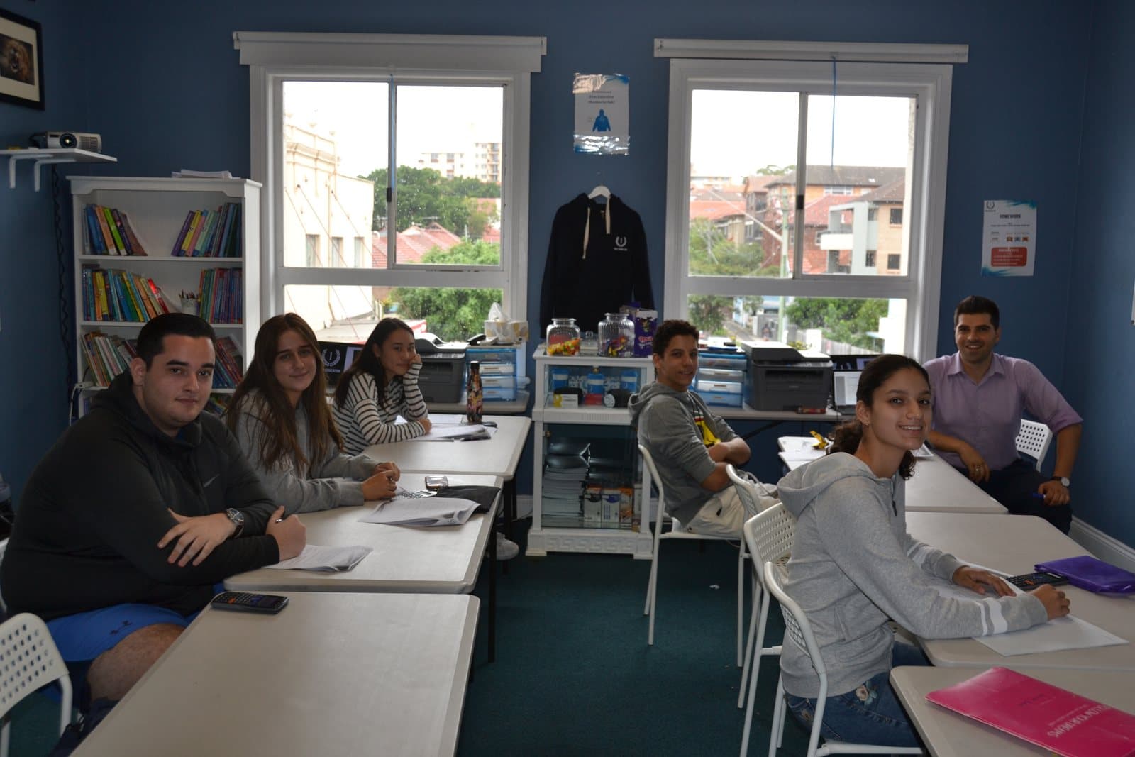 Tutors and HSC students at a First Education centre