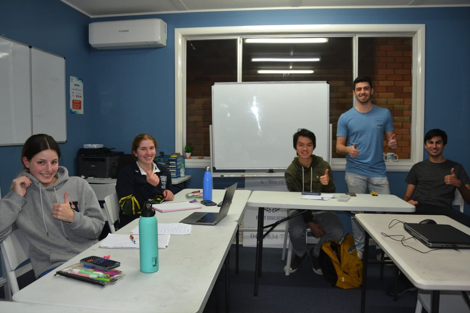 Tutors and HSC students at a First Education centre