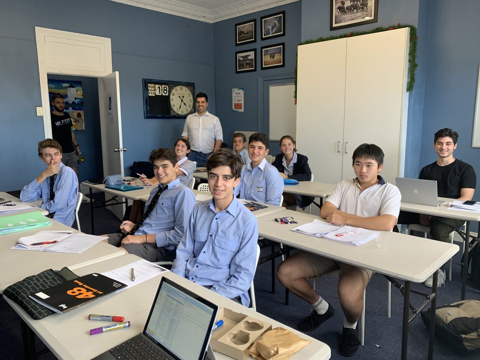 Tutors and HSC students at a First Education centre