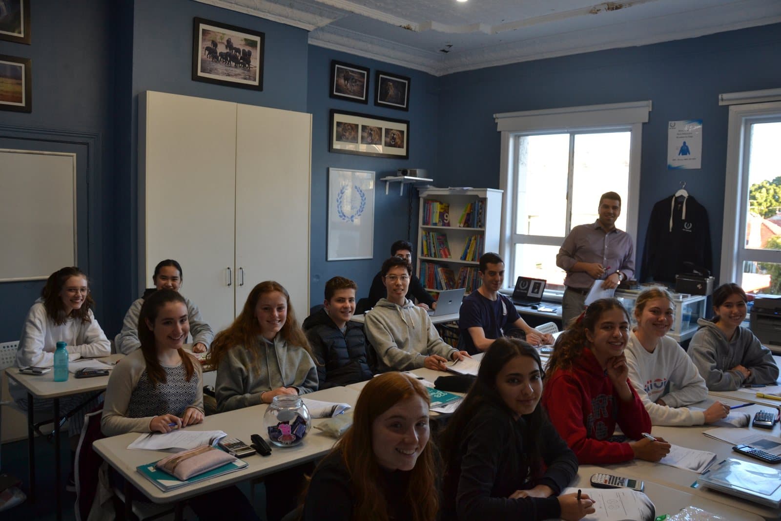 Tutors and HSC students at a First Education centre
