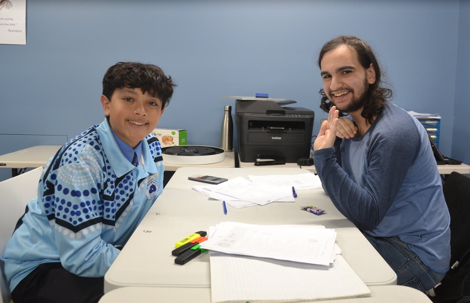 Tutors and students at a First Education centre