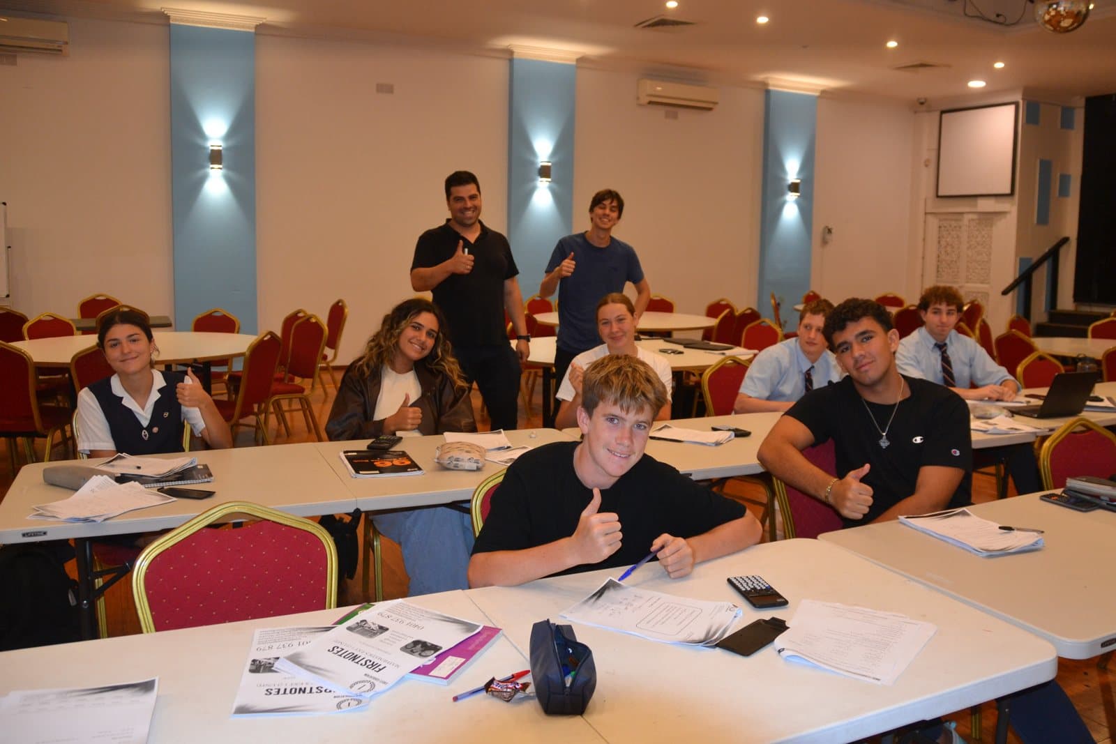 Tutors and HSC students at a First Education centre