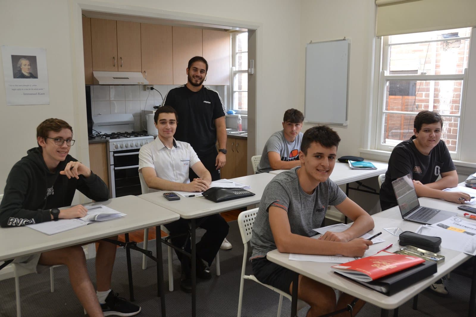 Tutors and HSC students at a First Education centre