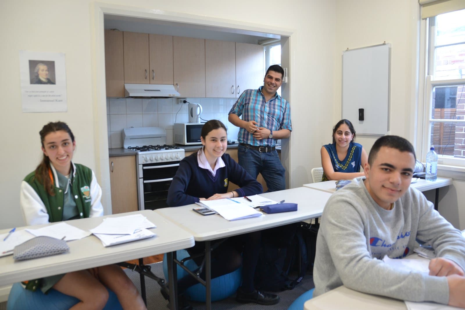 Tutors and HSC students at a First Education centre