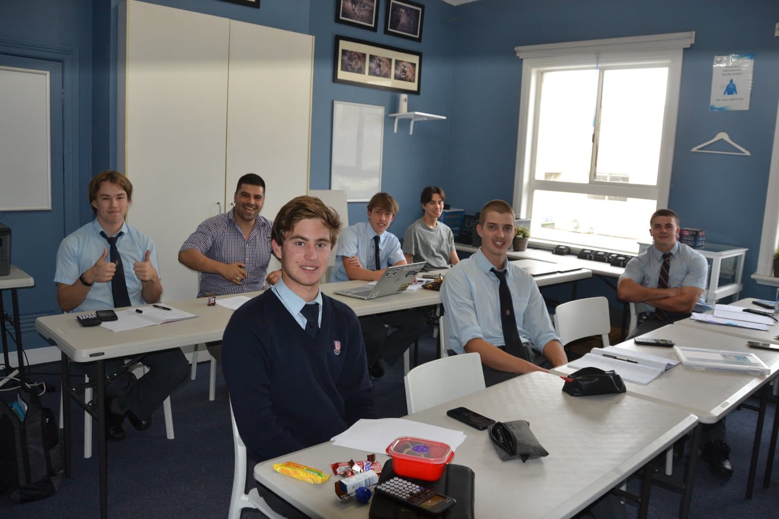 Tutors and HSC students at a First Education centre