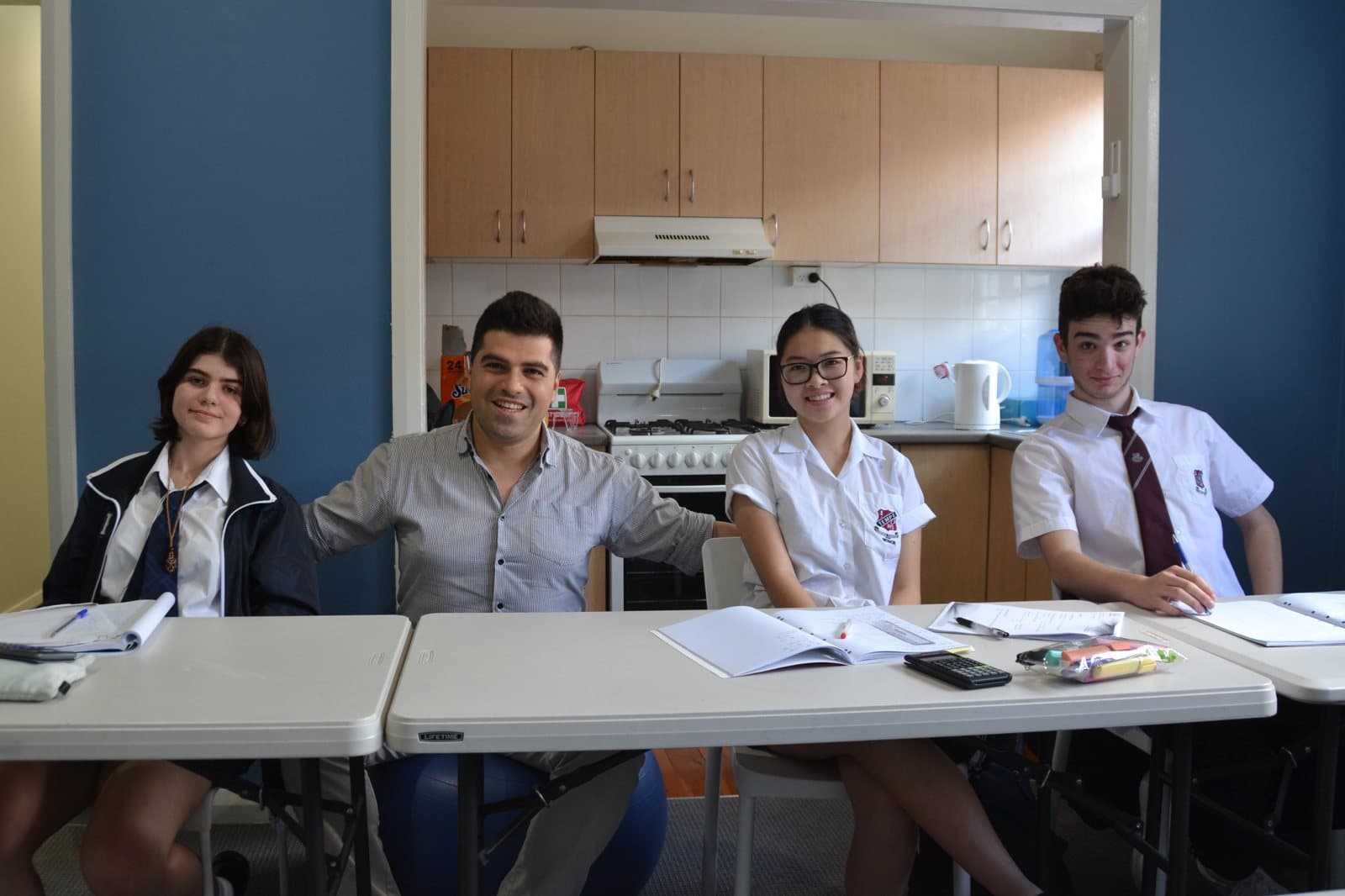 Tutors and HSC students at a First Education centre