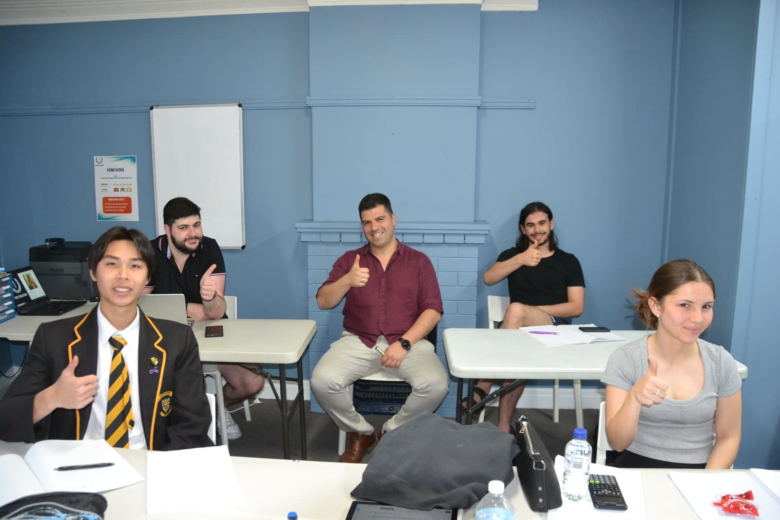 Tutors and HSC students at a First Education centre