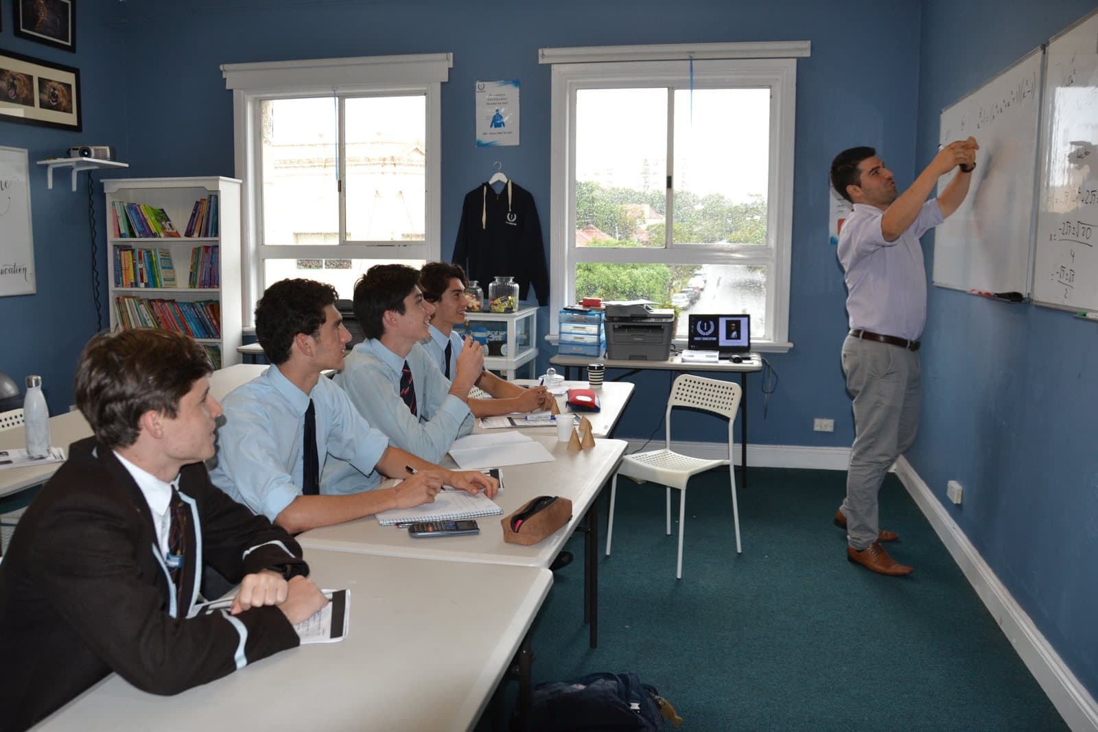 Tutors and HSC students at a First Education centre