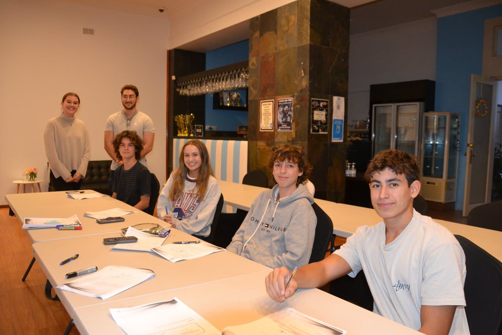 Tutors and HSC students at a First Education centre