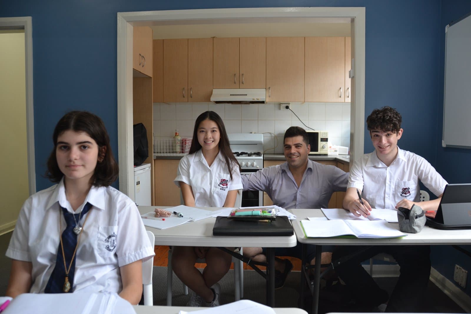 Tutors and HSC students at a First Education centre