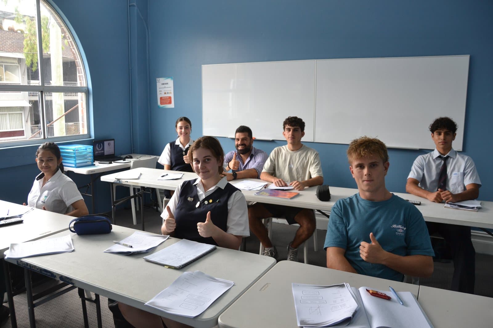 Tutors and HSC students at a First Education centre