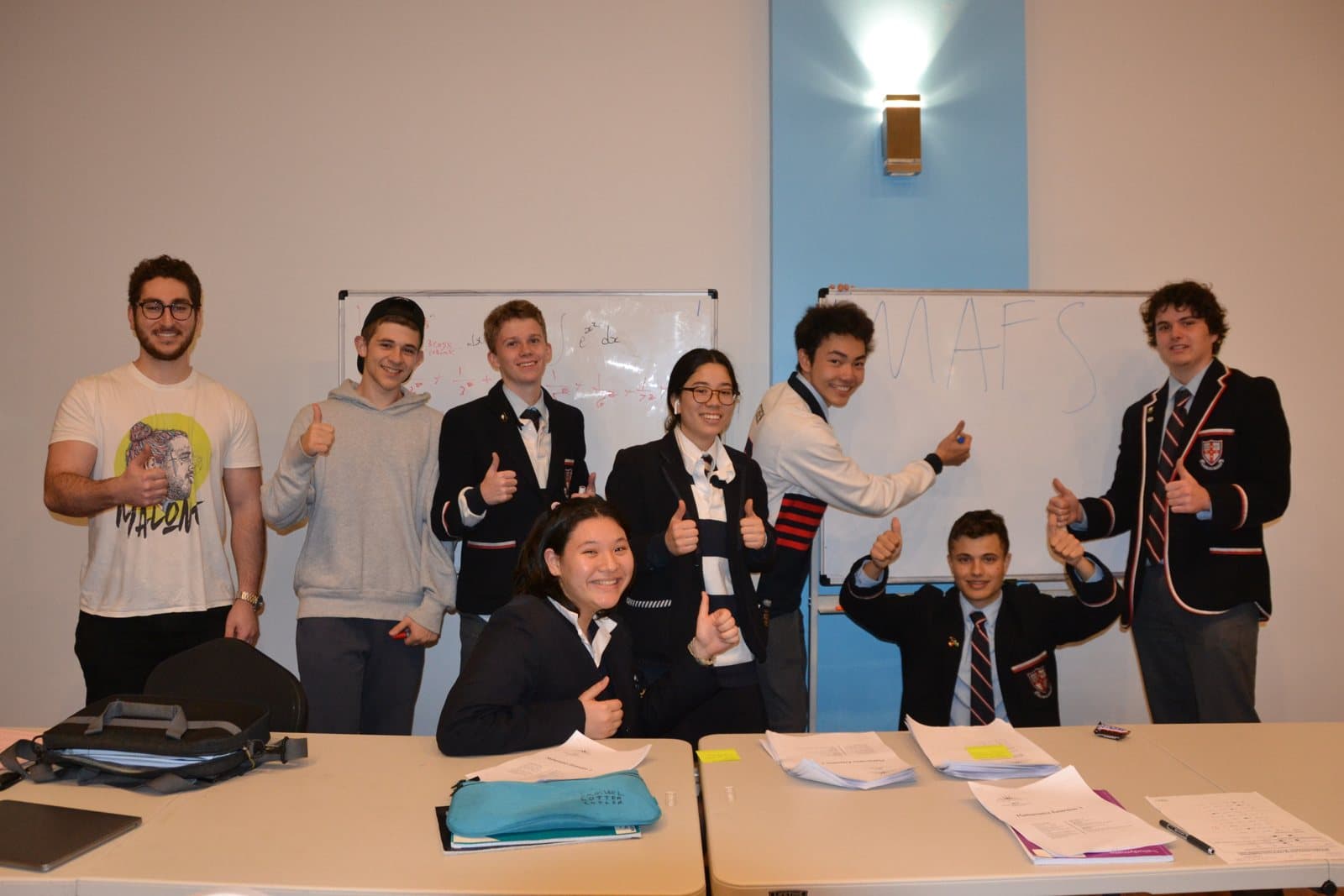 Tutors and HSC students at a First Education centre