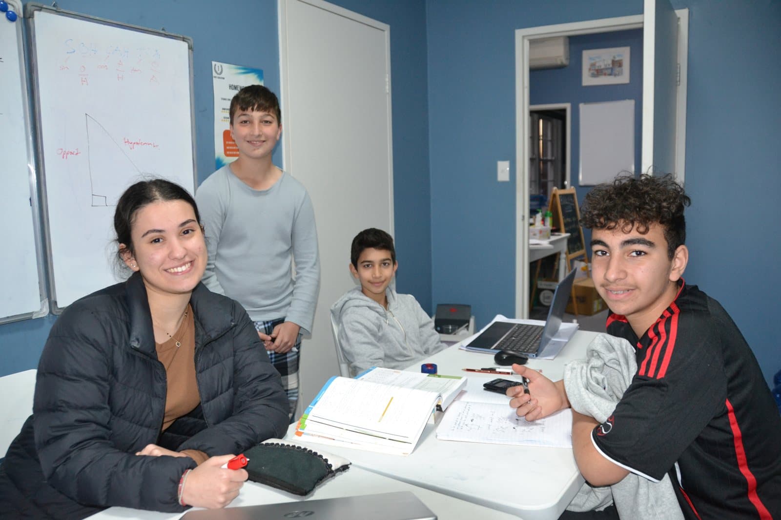 Tutors and HSC students at a First Education centre