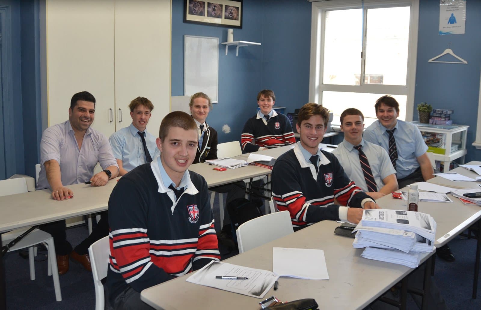 Tutors and HSC students at a First Education centre