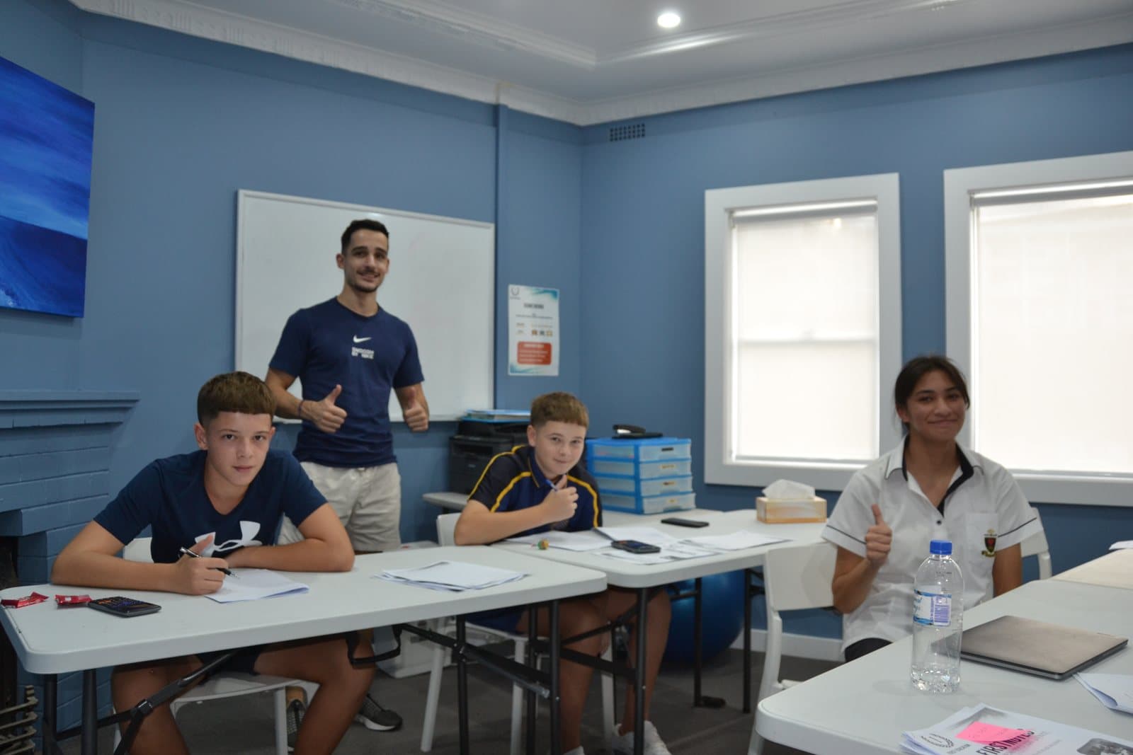 Tutors and HSC students at a First Education centre