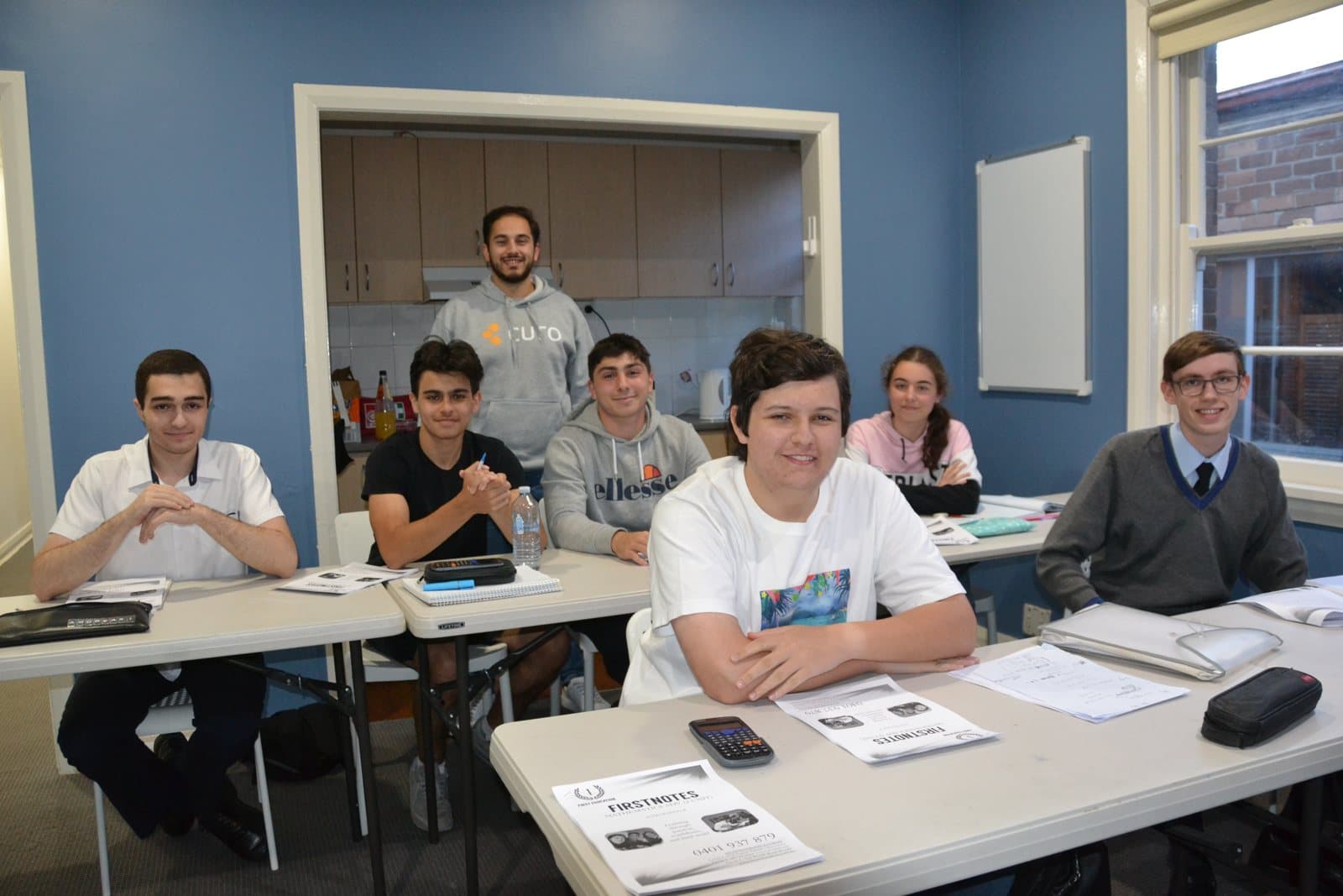 Tutors and HSC students at a First Education centre