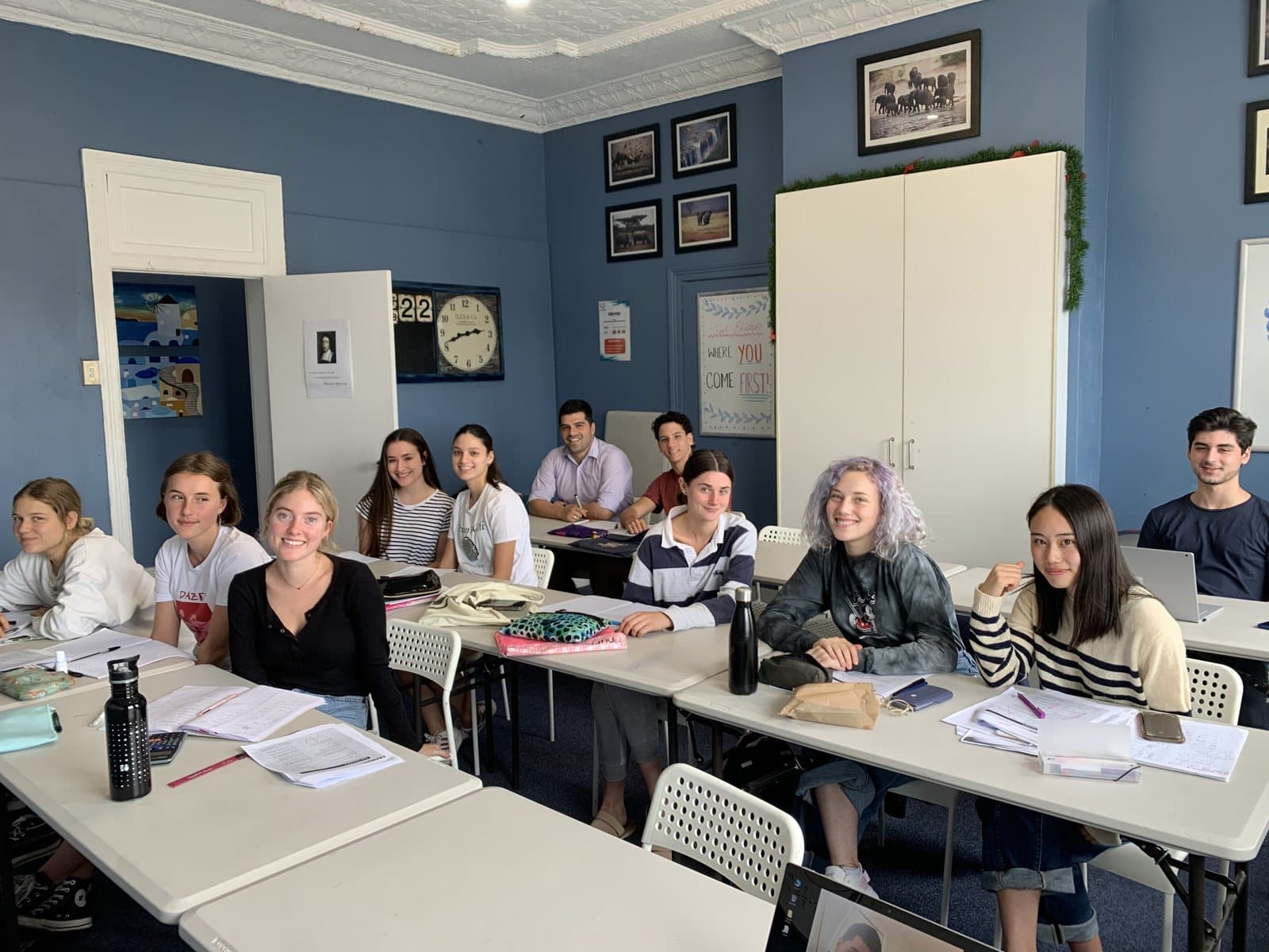 Tutors and HSC students at a First Education centre