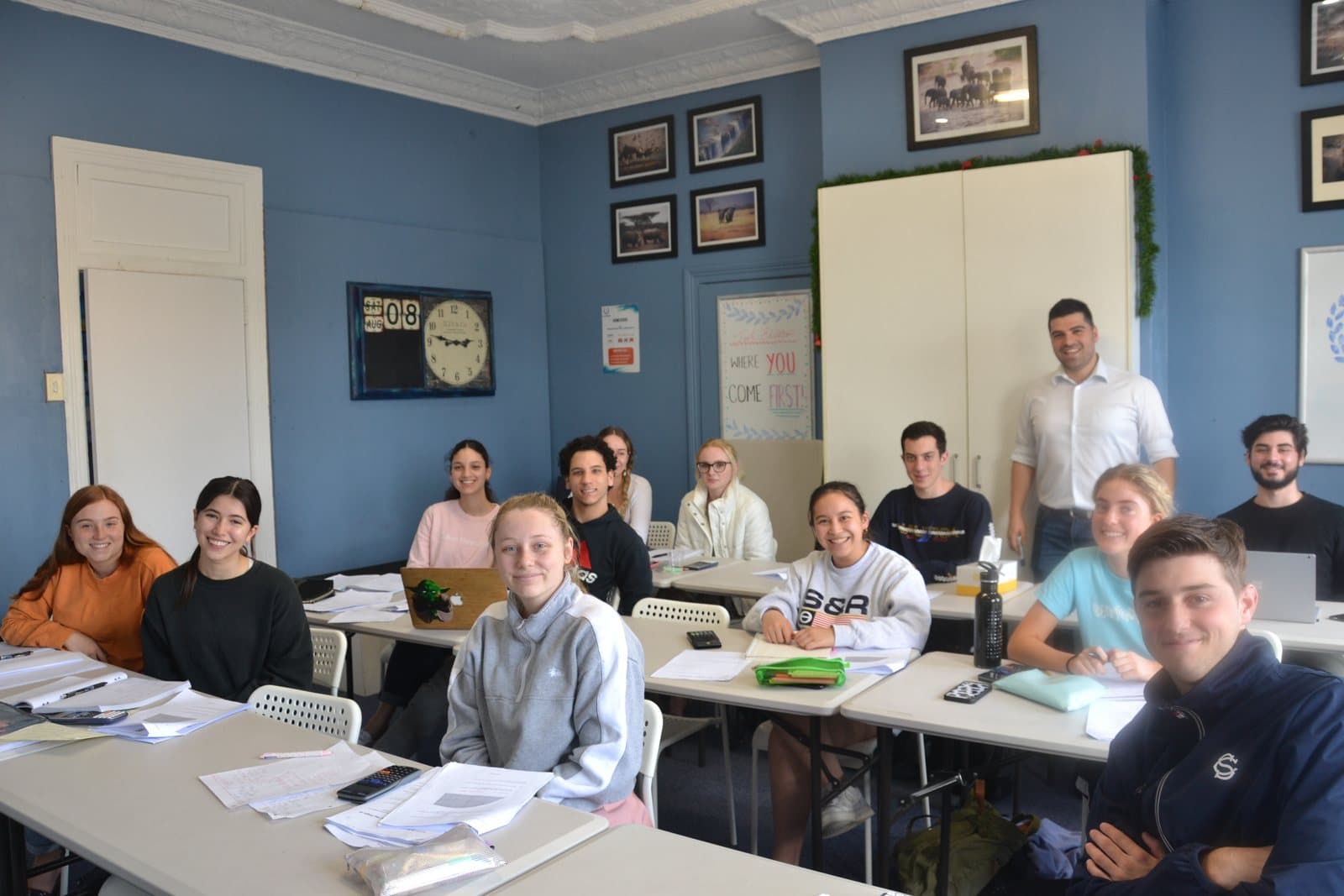 Tutors and HSC students at a First Education centre
