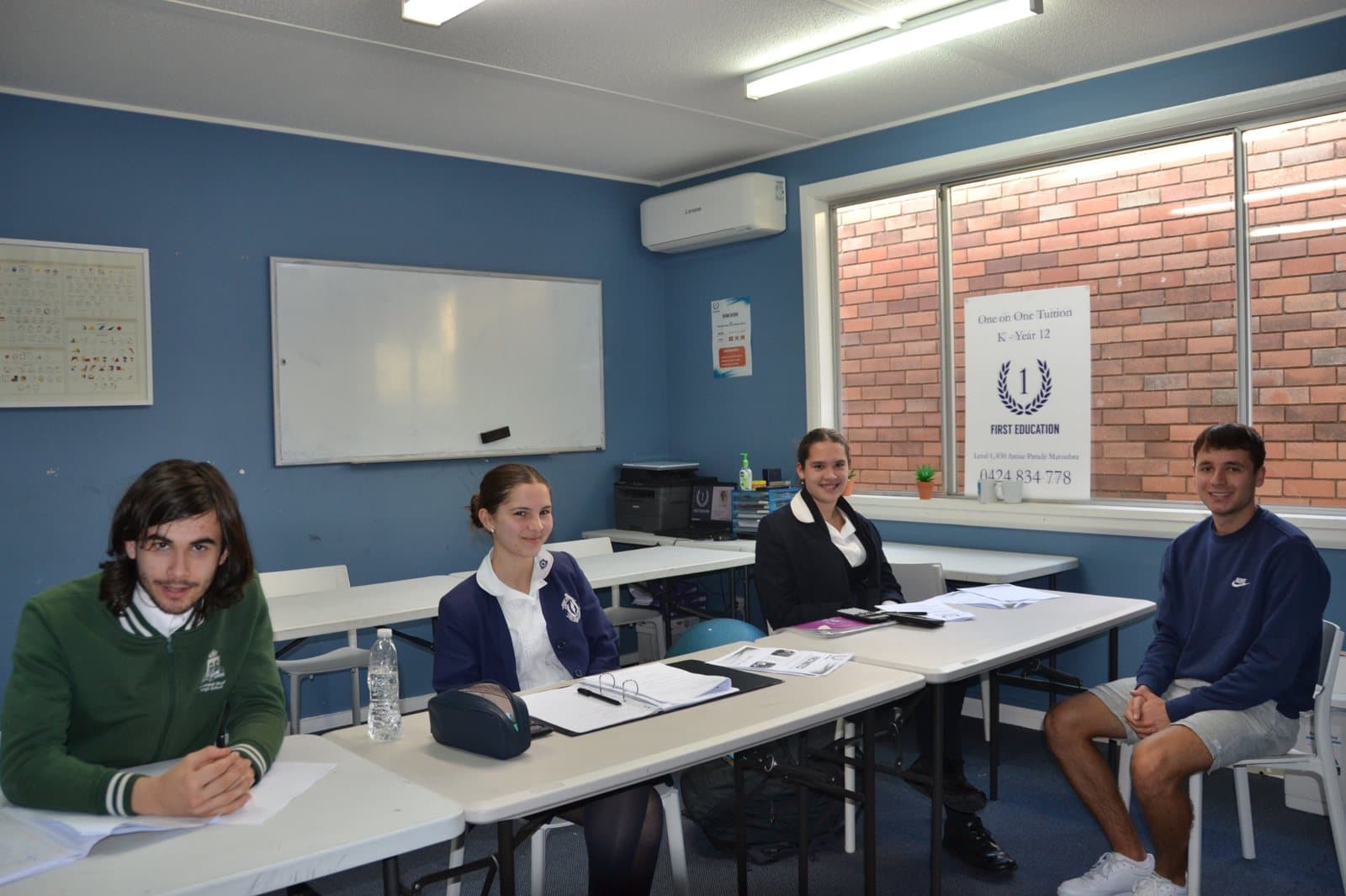 Tutors and HSC students at a First Education centre