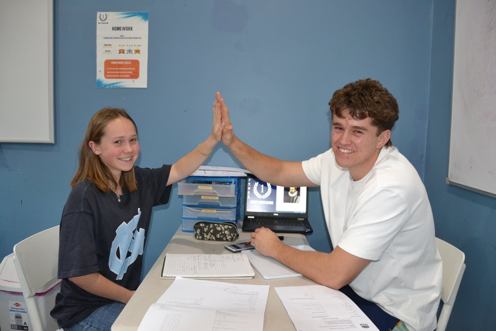 Tutors and Year 7 students at a First Education centre